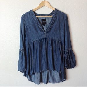denim blouse